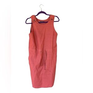 UNITED BY BLUE Orange Rust Hemp/Organic Cotton Drawstring Dress.  Size Med.‎
